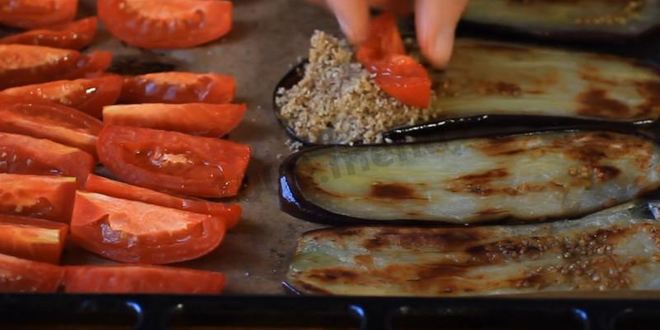 Рецепт рулетиков из баклажанов с грецкими орехами