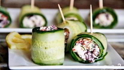 Рецепт Рулетиков из огурцов