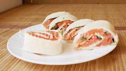 Рецепт Рулетиков из семги