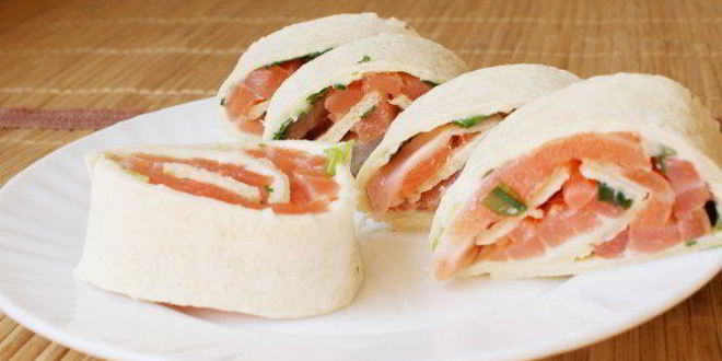 Рецепт рулетиков из семги