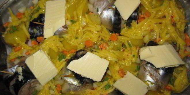 Рецепт рыбных рулетиков с овощами