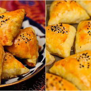 Рецепт Домашней самсы из слоеного теста