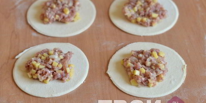 Рецепт самсы из слоеного теста