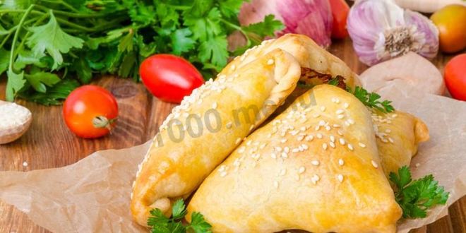Рецепт самсы с курицей из слоеного теста