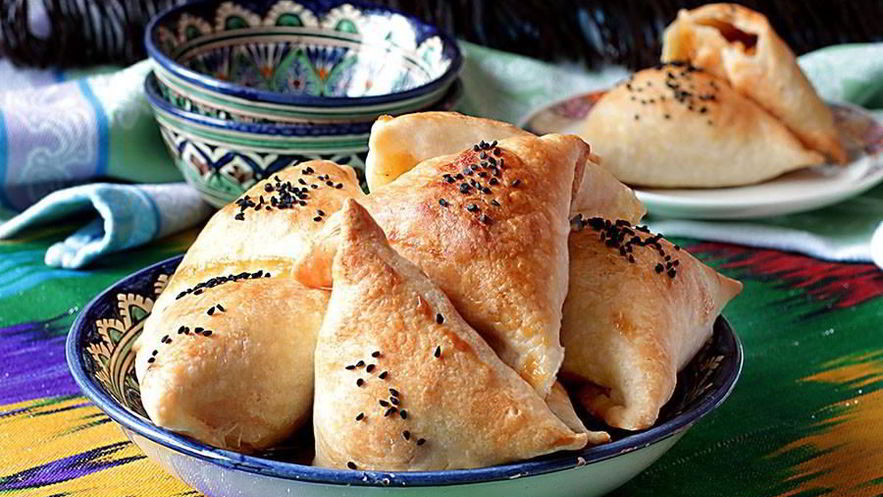 Рецепт самсы с тыквой из слоеного теста