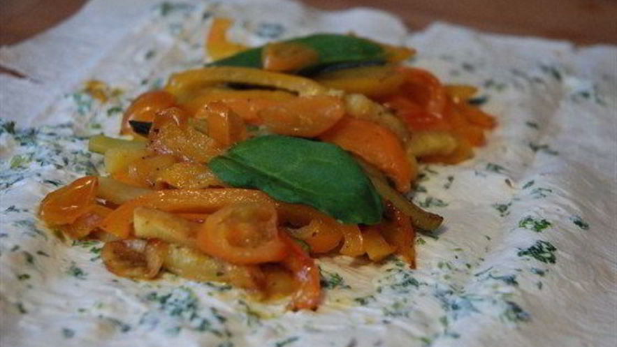 Рецепт овощной шаурмы с чесночным соусом