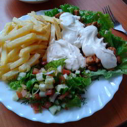 Рецепт Шавермы на тарелке