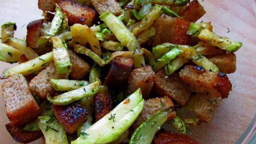 Рецепт кабачков с сухариками