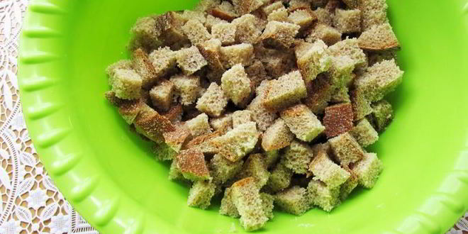 Рецепт хлебных сухариков