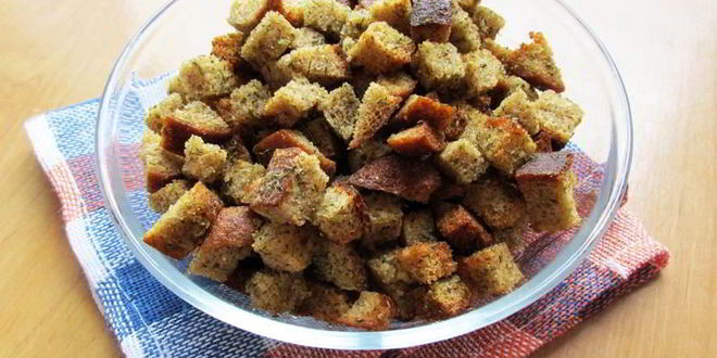 Рецепт хлебных сухариков