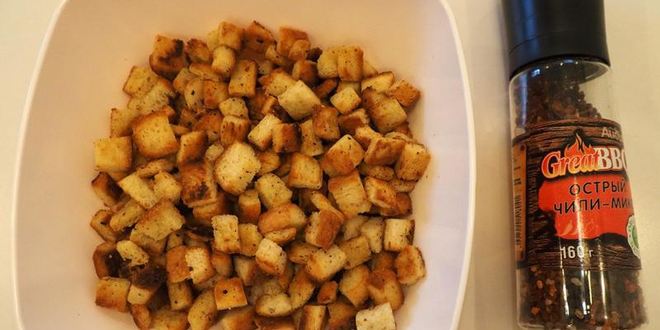 Рецепт острых сухариков