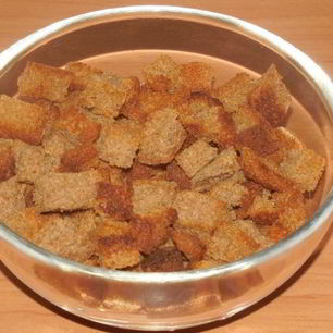 Рецепт Сухариков из черного хлеба в духовке