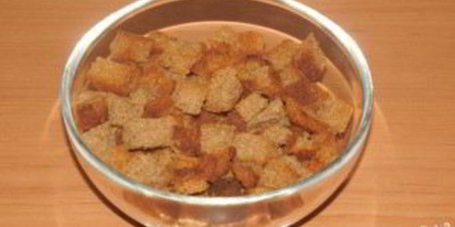 Рецепт сухариков из черного хлеба в духовке