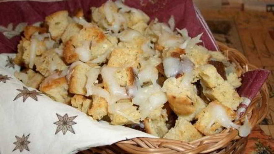 Рецепт сухариков с сыром