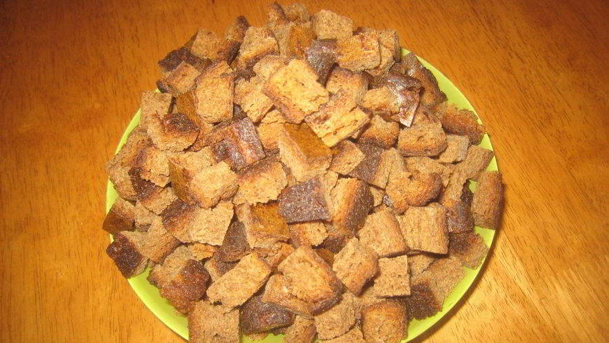 Рецепт сухариков в микроволновке