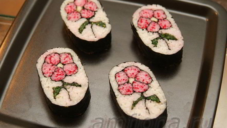 Рецепт кадзарей-суш цветок