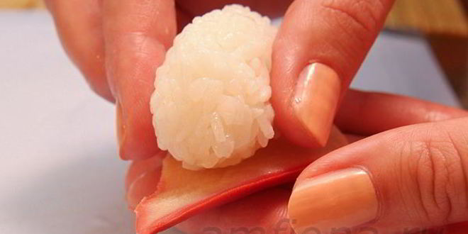 Рецепт нигирей-суш с хоккигаем