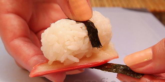 Рецепт нигирей-суш с хоккигаем