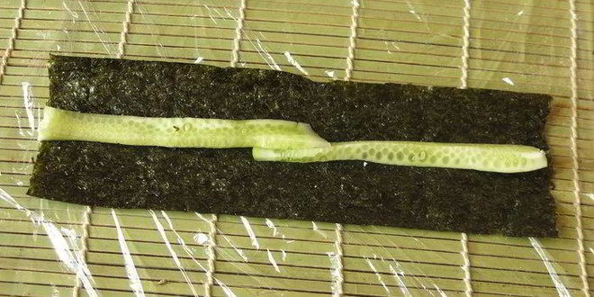 Рецепт радужных суш с крабовыми палочками