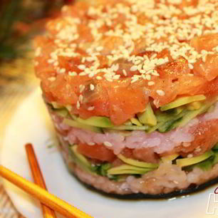 Рецепт Салатных суш башенки