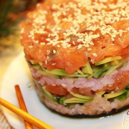 Рецепт Салатных суш башенки