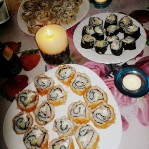 Рецепт Суш Golden Masago Maki