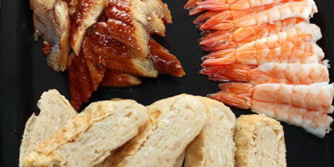 Рецепт суш с креветкой, угрем и омлетом