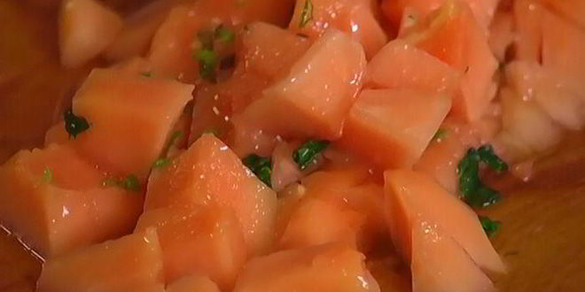 Рецепт суш с папайей и медом