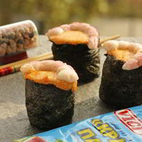 Рецепт Суш, запеченных со спайси соусом с крабовыми палочками