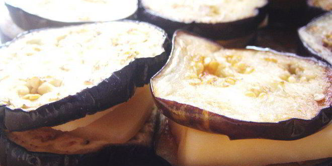 Рецепт сэндвича из баклажанов с сыром в хрустящей панировке