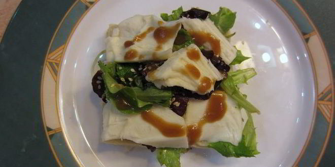 Рецепт сэндвича с моцареллой, грибами и соусом нисуаз