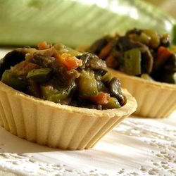 Рецепт Тарталеток с начинкой из овощей и грибов