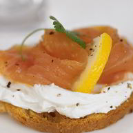 Рецепт Закусочных тарталеток с семгой