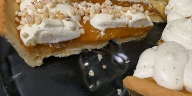 Рецепт абрикосового тарта с франжипаном и миндальным крокантом