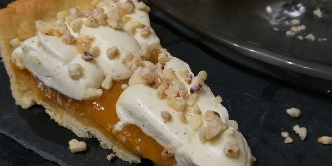 Рецепт абрикосового тарта с франжипаном и миндальным крокантом