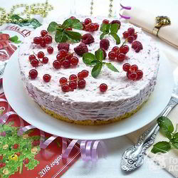 Рецепт Малинова-сметанного тарт