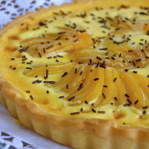 Рецепт Шоколадна-сливочного тарт с фруктами