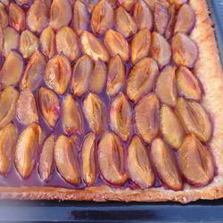 Рецепт Сливового тарта на творожном тесте