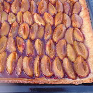 Рецепт Сливового тарта на творожном тесте