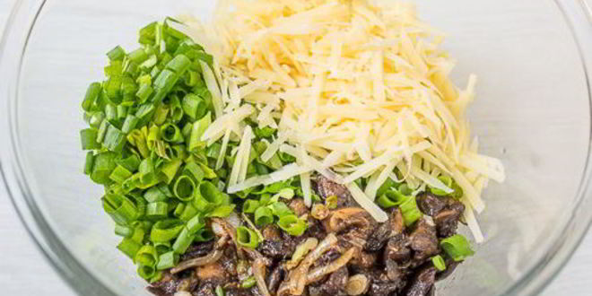 Рецепт тарта с грибами и сыром