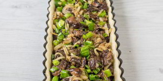 Рецепт тарта с грибами и сыром