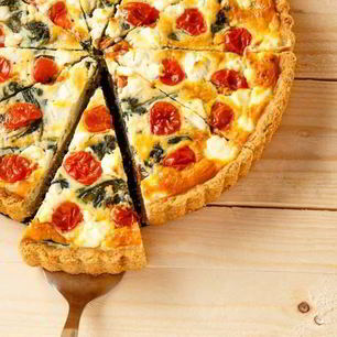 Рецепт Тарта с помидорами и козьим сыром