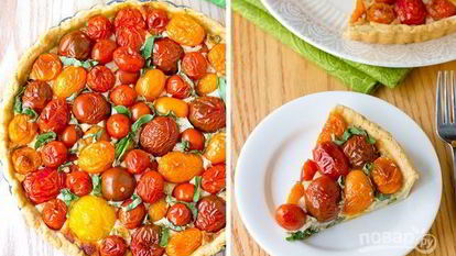 Рецепт Тарта с сыром и томатами