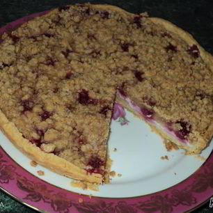 Рецепт Тарта с творогом и малиной