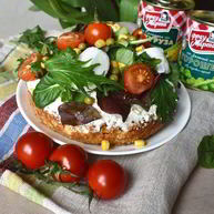 Рецепт Тарта с творогом, овощами и зеленью