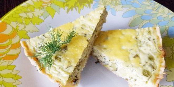 Рецепт тарта с зеленым горошком