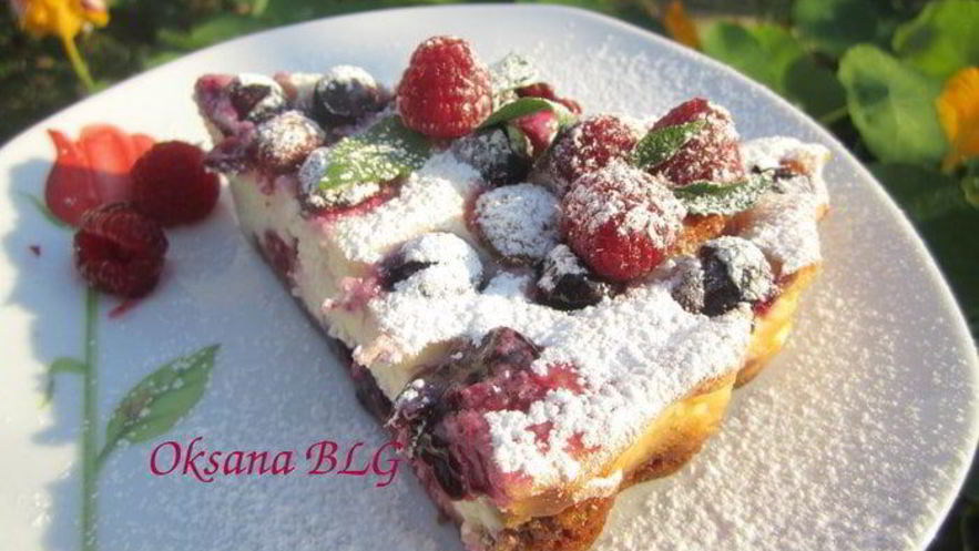 Рецепт тарта ягодно-творожный