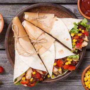 Рецепт Тортильи по-мексикански с кукурузой и фасолью