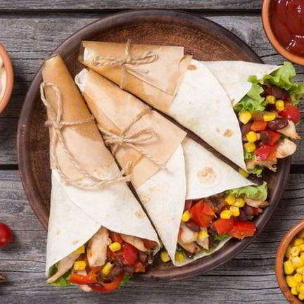 Рецепт Тортильи по-мексикански с кукурузой и фасолью