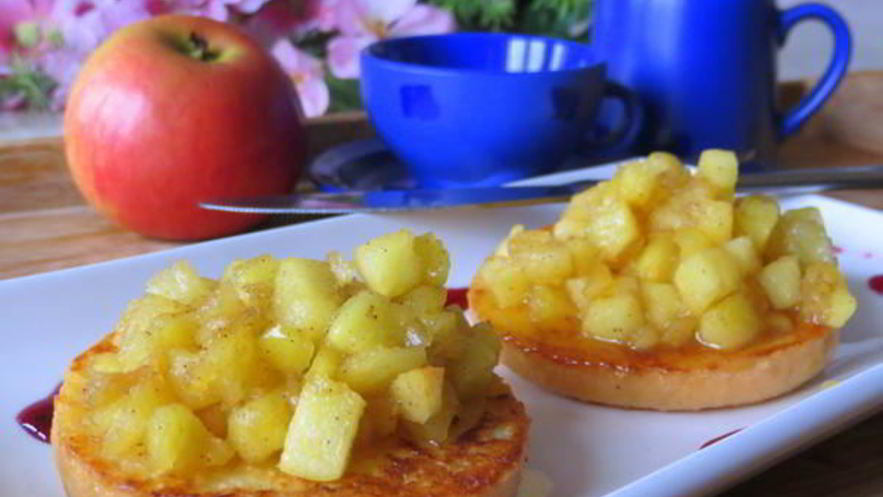 Рецепт французских тостов с яблоками